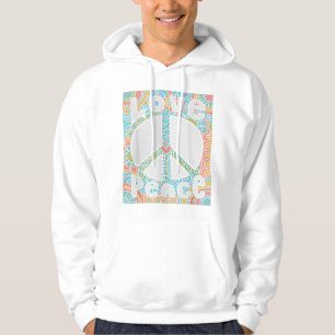 PEACE SIGN LIEBE T Shirt 60er 70er Gefärbte Krawat