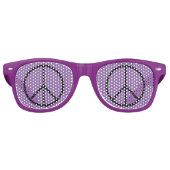 Peace Sign Lila Party Shades Sonnenbrille (Vorderseite)