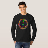 PEACE SIGN LOVE 1960s 1970s Tie Dye Groovy Hippie T-Shirt (Vorne ganz)