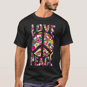 PEACE SIGN LOVE 60s 70s Tie Die Hippie Kostüm T-Shirt