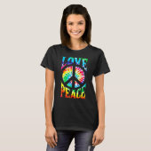 Peace Sign Love 60S 70S Tie Dye Hippie Costume T-Shirt (Vorne ganz)