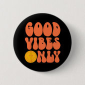 PEACE SIGN LOVE 60s 70s Tie Dye Hippie Halloween C Button (Vorderseite)