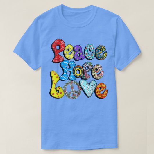 PEACE SIGN LOVE 60s 70s Tie Dye Hippie Halloween C T-Shirt (Design vorne)