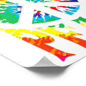 Peace Sign Love 60S 70S Tie Dye Hippie Kostüm Poster (Ecke)