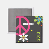 Peace Sign Magnet (Vorderseite/Rückseite)