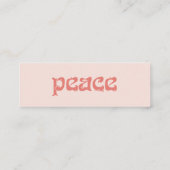 Peace Sign Mini Visitenkarte (Rückseite)