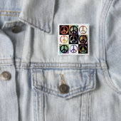 Peace Sign Mosaik Button (Beispiel)