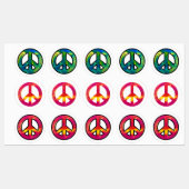 Peace Sign Multi Pack Etiketten (Blatt)
