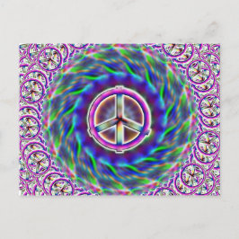 Peace Sign Multi Postcard Postkarte