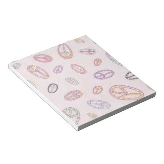 Peace Sign Notepad Notizblock (angewinkelt)