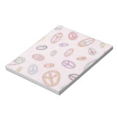 Peace Sign Notepad Notizblock (Rotiert)