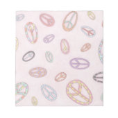 Peace Sign Notepad Notizblock (Vorderseite)