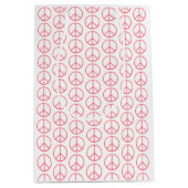Peace Sign Orange Groovy Retro Fun Mittlere Geschenktüte (Vorderseite)