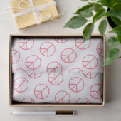 Peace Sign Orange Groovy Retro Fun Seidenpapier (Geschenk)