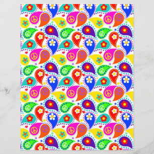 Peace Sign Paisley   Hippie Chic Paper