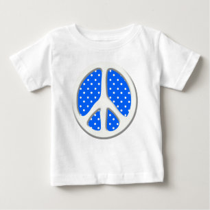Peace Sign Party in Blue Baby T-shirt