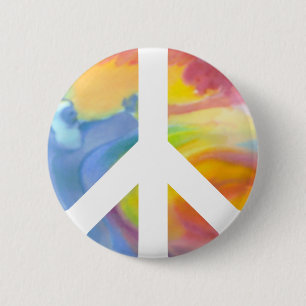 Peace Sign Pastel Button