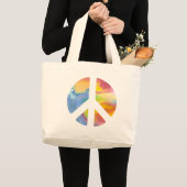 Peace Sign Pastel Jumbo Stoffbeutel (Vorderseite (Produkt))