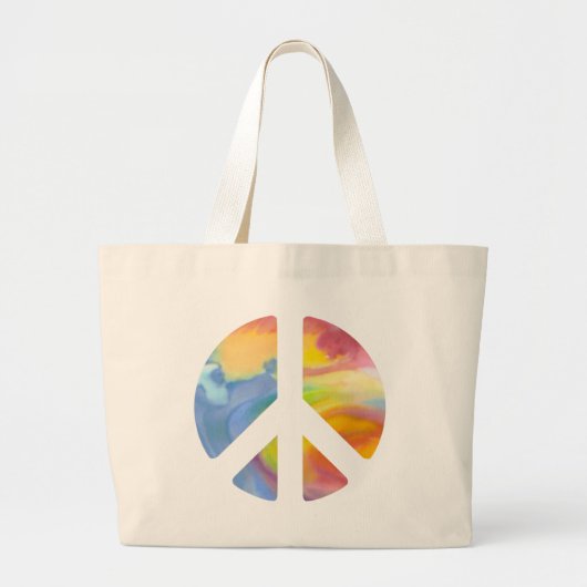 Peace Sign Pastel Jumbo Stoffbeutel (Vorne)