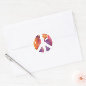 Peace Sign Pastel Runder Aufkleber (Umschlag)