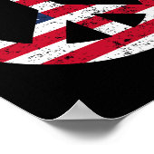 Peace Sign Patriotic Usa Flag Peace And Love Poster (Ecke)