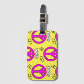 PEACE SIGN PATTERN, GEPÄCKANHÄNGER (Vorderseite Vertikal)