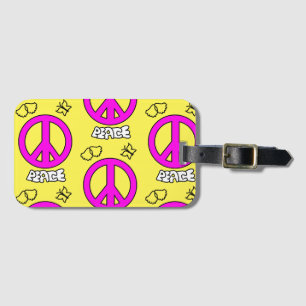 PEACE SIGN PATTERN, GEPÄCKANHÄNGER