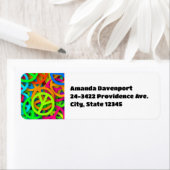 Peace Sign Pattern Groovy 60er Jahre Vibe (Insitu)