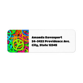 Peace Sign Pattern Groovy 60er Jahre Vibe