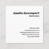 Peace Sign Pattern Groovy 60er Jahre Vibe Quadratische Visitenkarte (Rückseite)