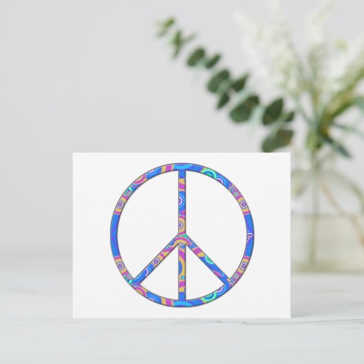 Peace Sign - Peace Symbol Postkarte (Stehend Vorderseite)