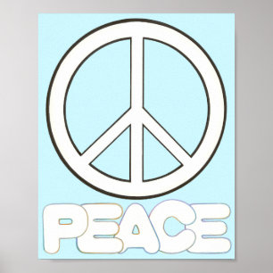 Peace Sign Peace Word Posters Poster