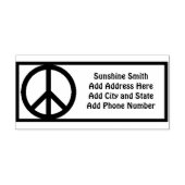 PEACE SIGN Personalisierbare Briefmarke Gummistempel (Prägung)
