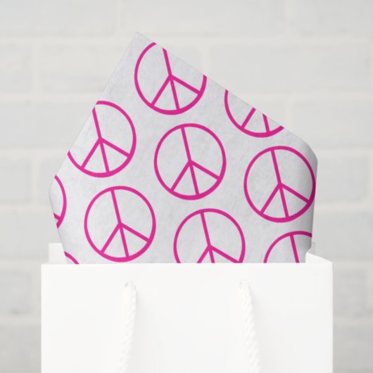 Peace Sign Pink Groovy Colorful Fun Seidenpapier (Geschenktüte)