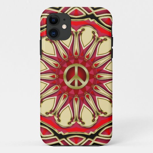 Peace Sign Pink Sun iPhone 5 Fall Case-Mate iPhone Hülle (Rückseite)
