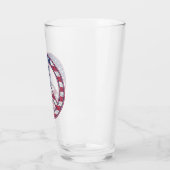 Peace Sign Pint Trinkglas Glas (Links)