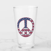 Peace Sign Pint Trinkglas Glas (Vorderseite)