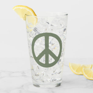 Peace Sign Pint Trinkglas Glas