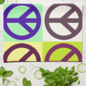 Peace Sign Pop Art Geschirrtuch (Gefaltet)