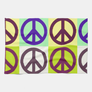 Peace Sign Pop Art Geschirrtuch