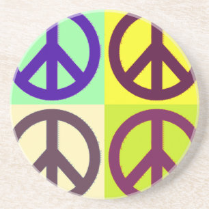 Peace Sign Pop Art Getränkeuntersetzer