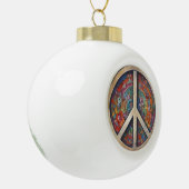 Peace Sign Pop Art Keramik Kugel-Ornament (Links)