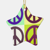 Peace Sign Pop Art Keramik Ornament (Links)