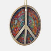 Peace Sign Pop Art Keramik Ornament (Rechts)