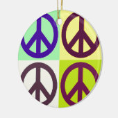 Peace Sign Pop Art Keramik Ornament (Links)