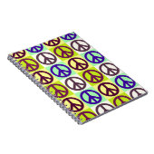 Peace Sign Pop Art Notebook Notizblock (Rechte Seite)