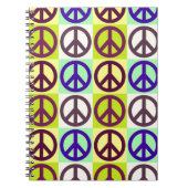 Peace Sign Pop Art Notebook Notizblock (Vorderseite)