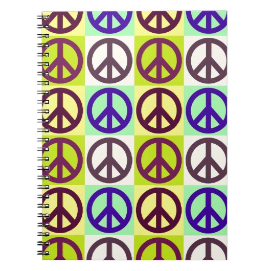 Peace Sign Pop Art Notebook Notizblock (Vorderseite)