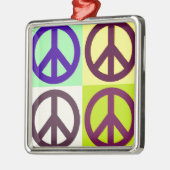 Peace Sign Pop Art Ornament Aus Metall (Links)