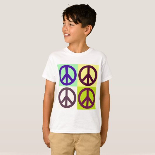 Peace Sign Pop Art T-Shirt (Vorne ganz)
